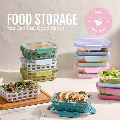 Duraglass 3.4 Cup Glass Meal Prep Containers (Meadow / 3.4 Cup)