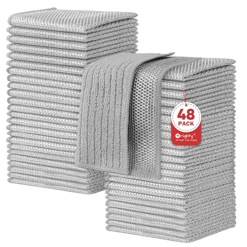 Dish Cloths 48 Pack Double (Grey)