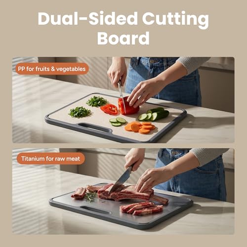 Titanium Cutting Board for Kitchen (Silver)