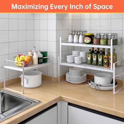 Adjustable Kitchen Shelf Organizer 9" (2 Count)