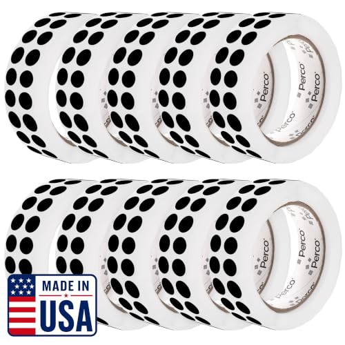 Black Perforated Round Circle Dot Sticker 1 (Black / 0.5 Inch)