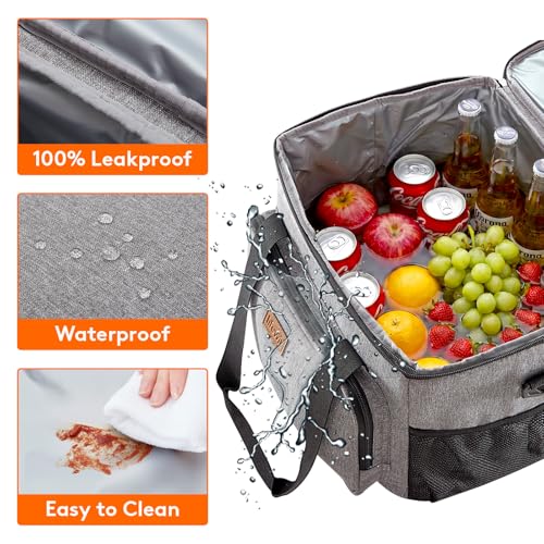 Insulated Lunch Box for Men (Gray / Mega (33L))