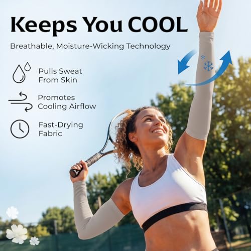 Women’s Cooling Arm Sleeves (1 Pair: Gray / One Size)