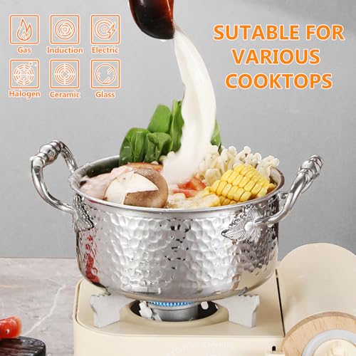 Stainless Steel Stock Pot with Visible Lid for Pasta (8.5 Quarts)