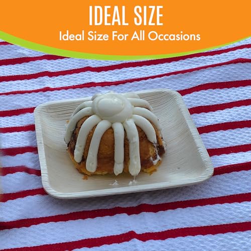 Raj Leaf Disposable Heavy Duty 6" Square Plates 200 Pack (200 / 6" Square Plates)