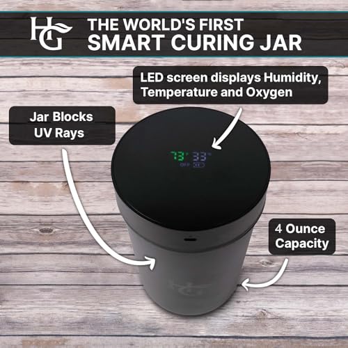 Auto Cure Smart Jar and Vacuum Seal Curing Jar with Built In Hygrometer (HG234-2L)