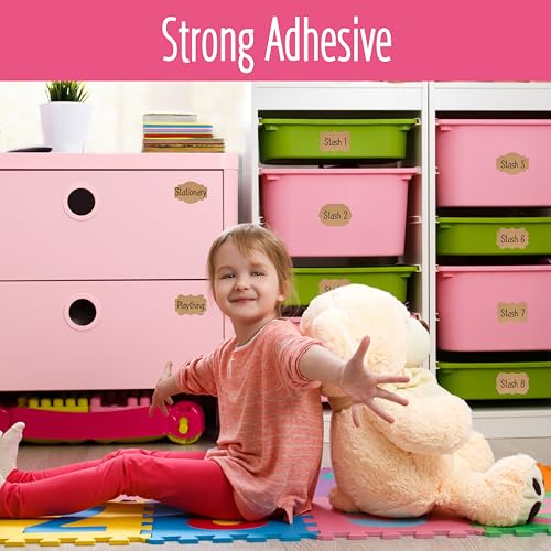 300 PCS Kraft Blank Stickers (300 Count)