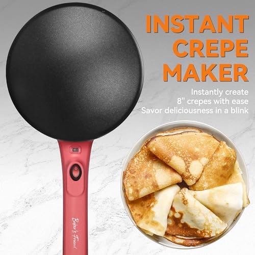 Instant Crepe Maker with Handle (Crepe Maker (Red))