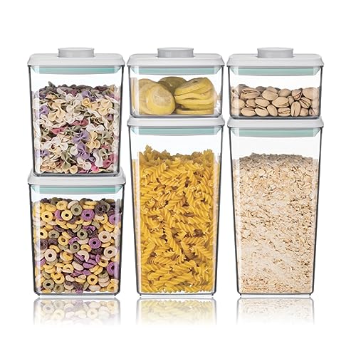 Airtight Food Storage Container Sets with Lids 6Pcs Pop Containers for Kitchen Pantry Organization BPA (6 Pcs Set)