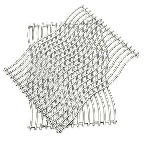 17-3/4" Stainless Steel 2 Waved Cooking Grids Grates Replacement Parts for Napoleon Prestige 500, Pro 500, LEX 485 Gas Grill S83011 (17 3/4 x 26")