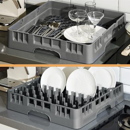 2 Pack Commercial Dishwasher Tray Rack (Gray / Basics,Peg Dish)