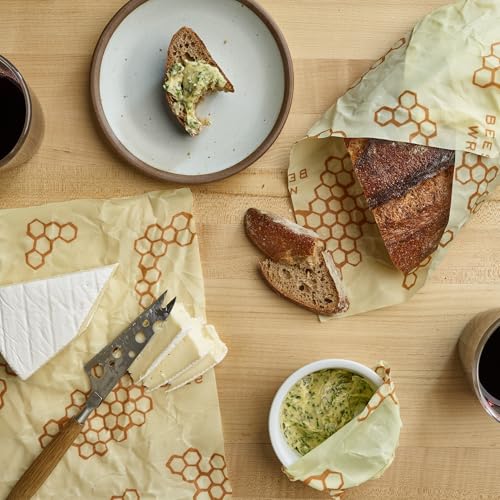 Beeswax Food Wraps (Honeycomb + Meadow Magic / 2 Large & 3 Medium)