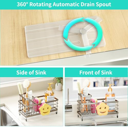 Sink Caddy Sponge Holder (Brushed Nickel / Twin)