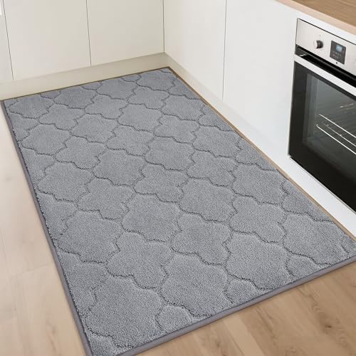 Kitchen Rugs Non Slip Washable 32"x48" (Grey / 32"X 48")