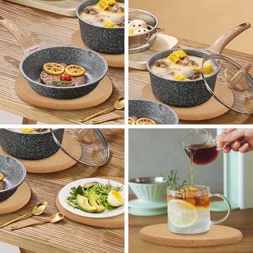 4 Pack Cork Trivets for Hot Dishes (07-9.5 Inch 4pcs Round)