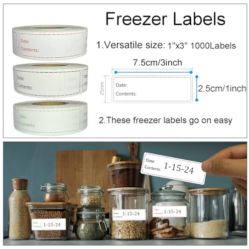 1000pcs Freezer Labels (1000 Count)