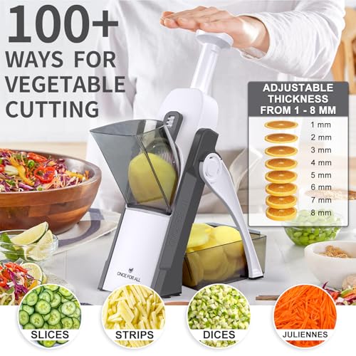 Safe Mandoline Slicer Kitchen (Gray)