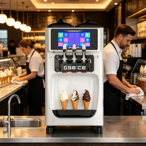 Commercial Soft Serve Ice Cream Machine 3 Flavor