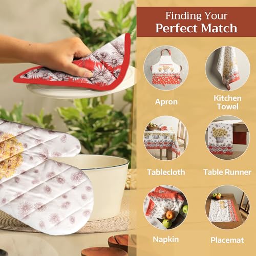 Maison d'Hermine Oven Gloves 100% Cotton Oven Mitt (109 - Bagatelle / 7.5" x 13" (Oven Mitt))