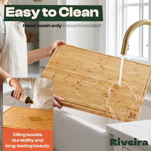 Extra Large Bamboo Cutting Board (30"L x 20"W)
