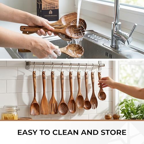 Wooden Spoons for Cooking 10 Pcs (10 Pcs)