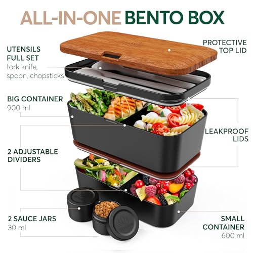 Bento Box Adult (L - 50 oz / Sapele Black)