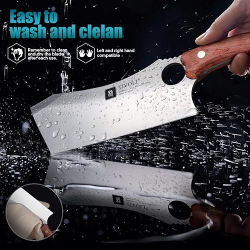 Full Tang Meat Cleaver Knife with Sheath and Bottle Opener (12.3 inch)