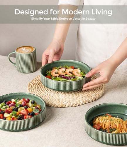 7.5 Inch Pasta Bowls Set of 4 (Set of 4 / Dark Green)