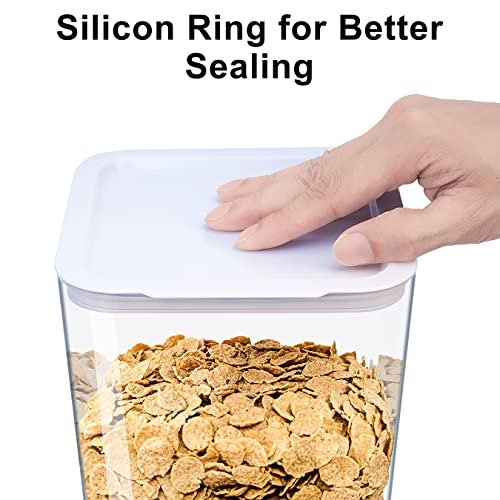 Cereal Dispenser Countertop with lids (White / Large)
