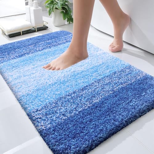 Small Bathroom Rugs 24x16 (24" X 16" / Light Royal Blue)
