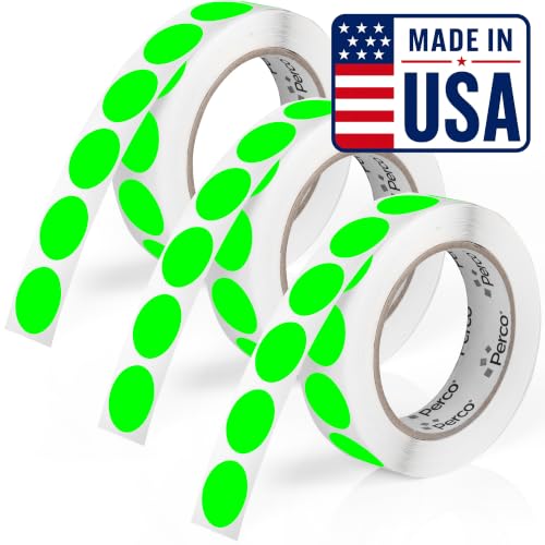 Neon Green Perforated Round Circle Dot Sticker 1 (Green - Neon / 1 Inch)