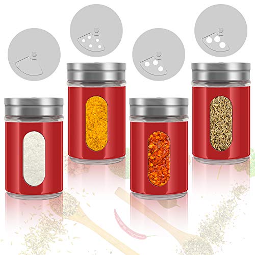 2pcs Salt and Pepper Shakers (Red)