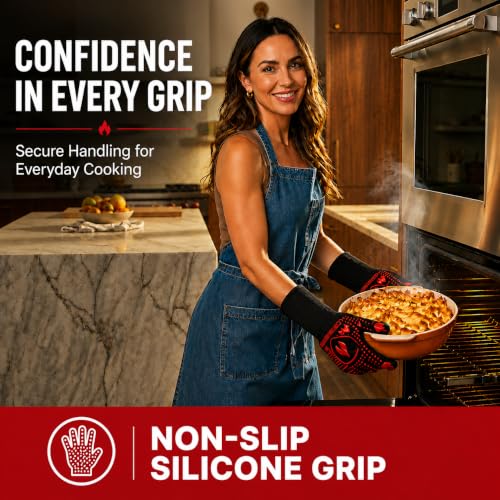 BBQ & Grill Gloves (Red / Large)