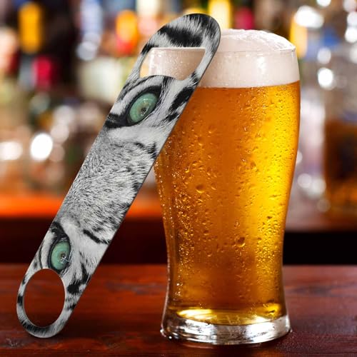 White Tiger Stainless Steel Bottle Opener Close (White Tiger)
