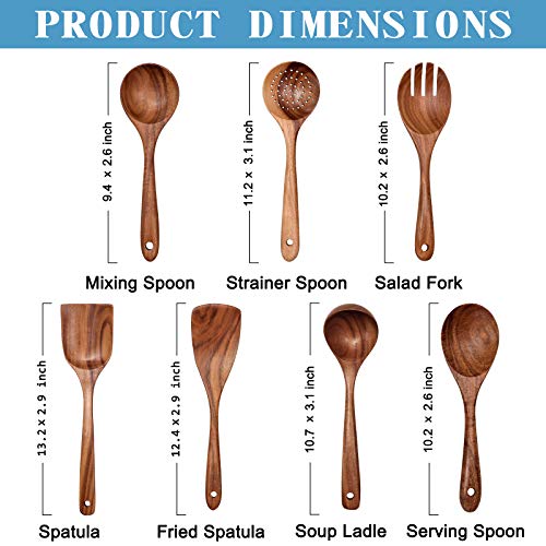 Wooden Non Stick Kitchen Pan Toolset 7 Pieces Set (7 Count)