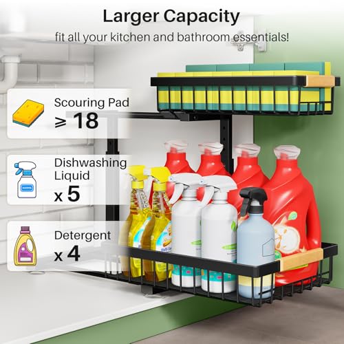 Under Sink Organizer (Black / 1 Pack)