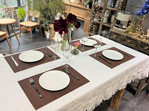 4 Pack Bamboo Placemats (Chocolate / Set of 4)