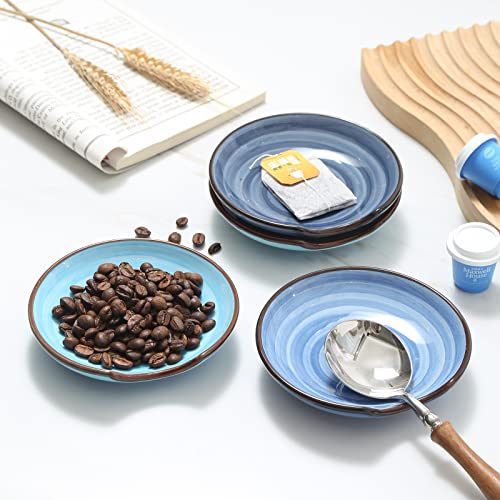4.6 Inch Ceramic Spoon Rest for Stove Top (Gradient Blue)