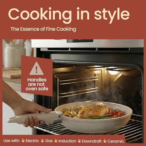 Bakken 17 Piece Ceramic Coated Aluminum Cookware Set (Off-White)