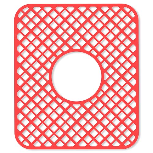 2 Pack Silicone Sink Mat Protector for Kitchen Sink (Red)