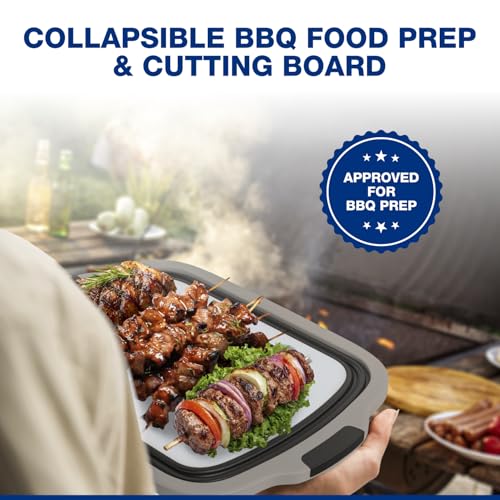 2 Pack XL Collapsible BBQ Prep Tub with Built (Black)