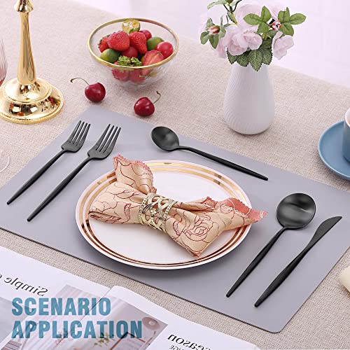 Matte Black Silverware Set for 8 (Black / 40 Pieces Set)