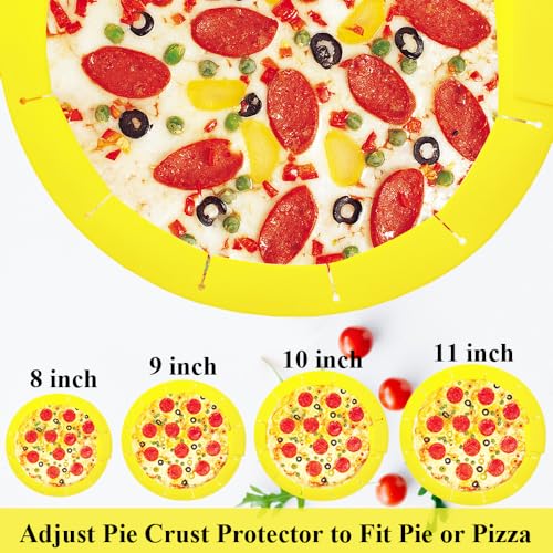 Adjustable Pie Crust Shields Baking Protectors (Yellow-1pcs)