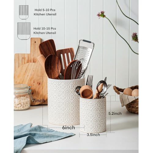 Utensil Holder Set of 2 (Off-White Set of 2)