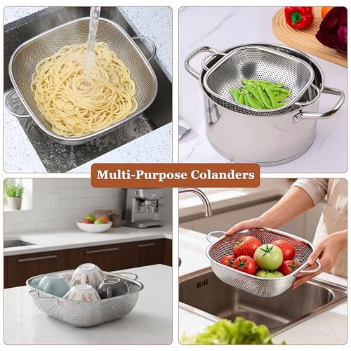 4QT Square Stainless Steel Colander (4QT)