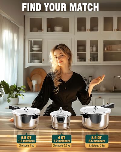 Pressure Cooker Stainless Steel 4 Qt (4 Quarts)