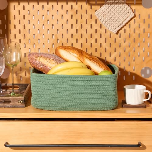 Small Storage Baskets for Organizing (3pcs-L13xW8.5xH5.1" / Green)