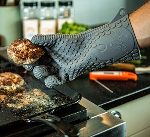 Ekogrips Premium Heat Resistant BBQ Grilling Gloves for Indoor and Outdoor Cooking (OSFM / Gray)