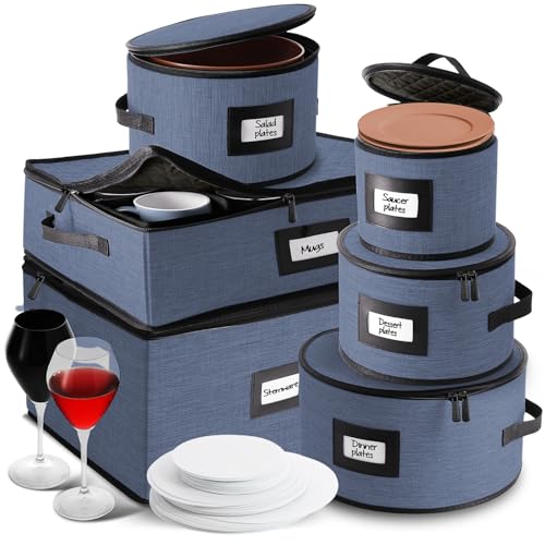 Fine China Storage Containers Hard Shell 6 Piece Set