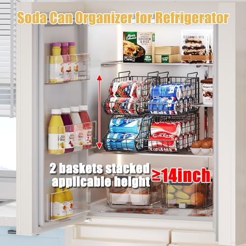 4 Pack Stackable Can Rack Organizer for Kitchen Pantry (4 Count)